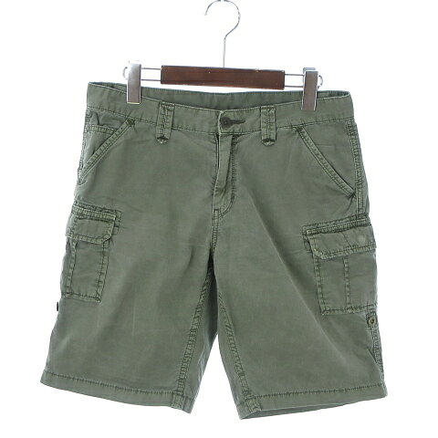 ユニクロ UNIQLO カーゴ パンツ ショート ミリタリー ショーツ コットン カーキ 64 レディース 【中古】【ベクトル 古着】 170502 ブランド古着ベクトルプレミアム店
