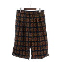 ソーイ SOE BG TROPICAL TUCK SHORT PANTS パンツ クロップド ロールアップ トロピカル ウール オレンジ 紺 ネイビー 1 メンズ 【中古】【ベクトル 古着】 180625 ブランド古着ベクトルプレミアム店