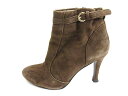 ナインウエスト NINE WEST ブーティ ショートブーツ ヒール 茶 5 1/2M レディース 【中古】【ベクトル 古着】 170416 ブランド古着ベクトルプレミアム店