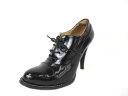 マウジー moussy ブーティ ブーツ レースアップ ヒール フェイクレザー 黒 M 23.5cm レディース 【中古】【ベクトル 古着】 180409 ブランド古着ベクトルプレミアム店
