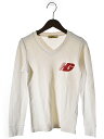 ヒステリックグラマー HYSTERIC GLAMOUR カットソー Vネック ロゴ 長袖 オフホワイト F 161113 ▲ レディース 【中古】【ベクトル 古着】 161113 ブランド古着ベクトルプレミアム店