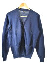 ユニクロ UNIQLO カーディガン ニット ウール ネイビー M 170128 メンズ 【中古】【ベクトル 古着】 170128 ブランド古着ベクトルプレミアム店