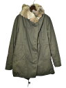 ローリーズファーム LOWRYS FARM モッズ ミリタリー コート ジャケット ボアライナー付 ハーフ カーキ M 170415 レディース 【中古】【ベクトル 古着】 170415 ブランド古着ベクトルプレミアム店