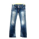 ロデオクラウンズ Rodeo Crowns デニム パンツ ジーンズ USED加工 インディゴ系 25 105-A レディース 【中古】【ベクトル 古着】 170703 ブランド古着ベクトルプレミアム店
