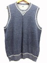 ユニクロ UNIQLO ベスト ジレ ハイゲージニット プルオーバー カットソー 青系 XL ☆★ メンズ 【中古】【ベクトル 古着】 170608 ブランド古着ベクトルプレミアム店