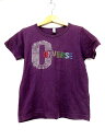 コンバース CONVERSE Tシャツ ラインストーン 半袖 カットソー 紫 M ※OA ☆☆ レディース 【ベクトル 古着】【中古】 160228