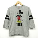 ユニクロ UNIQLO Tシャツ 7分袖 ディズニー ミッキー グレー S ※SK 170220 メンズ 【中古】【ベクトル 古着】 170220 ブランド古着ベクトルプレミアム店