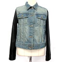 ムルーア MURUA デニムジャケット Gジャン 袖フェイクレザー ブルー系 F ※HM 170228 レディース 【中古】【ベクトル 古着】 170228 ブランド古着ベクトルプレミアム店