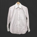 ザ・スーツカンパニー THE SUIT COMPANY シャツ 長袖 ストライプ 白襟 コットン 白 ピンク S ※SH 170510 メンズ 【中古】【ベクトル 古着】 170510 ブランド古着ベクトルプレミアム店