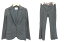 セオリーリュクス theory luxe スーツ セットアップ ジャケット パンツ ストライプ 総丈 ウール 36 グレー 180623R レディース 【中古】【ベクトル 古着】 180623 ブランド古着ベクトルプレミアム店