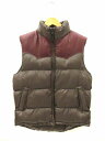 【中古】カンサイジーンズ KANSAI JEANS 中綿 ベスト バイカラー ブラウン 茶 M メンズ 【ベクトル 古着】 191118 ベクトルプレミアム店
