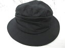 オーバーライド override ソフトハット 帽子 ギャザー 装飾 黒 ブラック 58cm レディース 【ベクトル 古着】【中古】 160210
