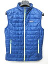 パタゴニア Patagonia プリマロフト ナノパフ ベスト ジャケット 青 黄緑 XS 84241 0421 メンズ 【中古】【ベクトル 古着】 170421 ブランド古着ベクトルプレミアム店