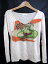 パンソー Pinceau Tシャツ カットソー プリント Vネック 七分袖 コットン ベージュ ☆☆0820OK レディース 【ベクトル 古着】【中古】 160820