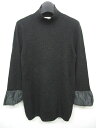 ヴィンス VINCE カシミヤ100%ニットカットソー セーター ハイネック 切替 装飾 7分袖 黒 ブラック 9 IBS 0831 レディース 【中古】【ベクトル 古着】 180831 ブランド古着ベクトルプレミアム店