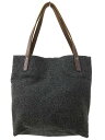 マーガレットハウエル MARGARET HOWELL トートバッグ ショルダー レザーコンビ グレー 茶 ブラウン Y レディース 【中古】【ベクトル 古着】 170419 ブランド古着ベクトルプレミアム店