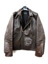 コールブラック Coal Black ライダースジャケット ダブル ホースレザー 茶 M ※TT4344S メンズ 【ベクトル 古着】【中古】 160121