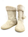ACQUA CALDA フェイクムートンブーツ ハーフ ベージュ 3E ※OO3551 161225 レディース 【中古】【ベクトル 古着】 161226 ブランド古着ベクトルプレミアム店
