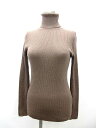 ユニクロ UNIQLO ニット セーター リブ タートルネック 長袖 ブラウン M ※MM323S 170131 レディース 【中古】【ベクトル 古着】 170131 ブランド古着ベクトルプレミアム店