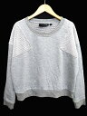 ミンクピンク MINK PINK カットソー 長袖 スウェット メッシュ切替 グレー トップス S ショート トレーナー B62315 レディース 【中古】【ベクトル 古着】 170123 ブランド古着ベクトルプレミアム店