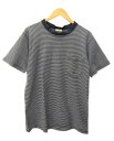 グッドウエア Good wear Tシャツ 半袖 ボーダー ポケット カットソー クルーネック アメリカ製 M 紺 ネイビー グレー Y74281 メンズ 【中古】【ベクトル 古着】 170720 ブランド古着ベクトルプレミアム店