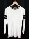ユニクロ UNIQLO ニットワンピース 長袖 カシミヤ混 ライン入 クルーネック S 白 レディース 【中古】【ベクトル 古着】 161225 ブランド古着ベクトルプレミアム店
