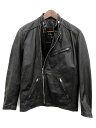 ネペンテス NEPENTHES ライダース ジャケット レザー S 黒 /☆K ▲H メンズ 【中古】【ベクトル 古着】 180309 ブランド古着ベクトルプレミアム店