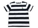 グラニフ graniph デザイン Tシャツ ERiC CARLE はらぺこあおむし 刺繍 ボーダー 半袖 丸首 ネイビー 白 S LEK メンズ 【中古】【ベクトル 古着】 170715 ブランド古着ベクトルプレミアム店