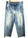 デンハム DENHAM デニム パンツ ジーンズ BONNIE ADSJ ヴィンテージ加工 17SS ワイド パッチポケット ブルー 青 27 メンズ 【中古】【ベクトル 古着】 170711 ブランド古着ベクトルプレミアム店