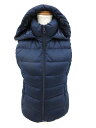 ユニクロ UNIQLO ダウンベスト ストレッチ フード付 紺 ネイビー size S 170401 レディース 【中古】【ベクトル 古着】 170401 ブランド古着ベクトルプレミアム店