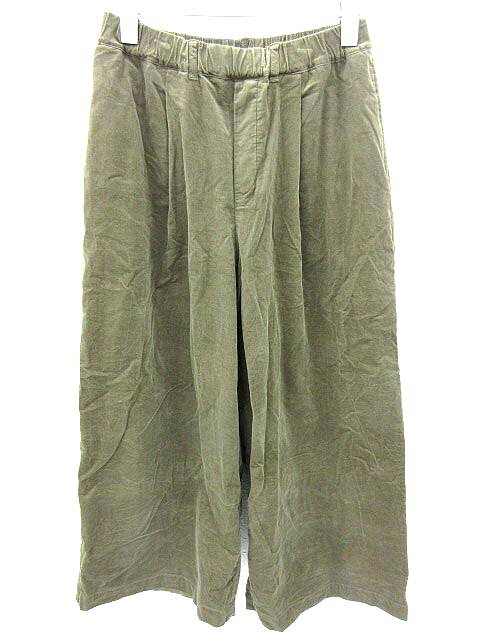 スタジオクリップ Studio Clip ワイドパンツ コーデュロイ イージー カーキ size M 秋冬 170511 レディース 【中古】【ベクトル 古着】 170511 ブランド古着ベクトルプレミアム店