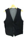 ユニクロ UNIQLO ベスト リバーシブル ボーダー 黒 グレー size S 170608 メンズ 【中古】【ベクトル 古着】 170608 ブランド古着ベクトルプレミアム店