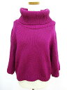 ユニクロ UNIQLO セーターニット タートルネック 七分袖 M 紫 パープル レディース 【中古】【ベクトル 古着】 170302 ブランド古着ベクトルプレミアム店