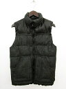 ユニクロ UNIQLO ベスト 中綿 ジップアップ 合皮 フェイクレザー ウール混 S 黒 ブラック メンズ 【中古】【ベクトル 古着】 170408 ブランド古着ベクトルプレミアム店