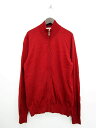 ユニクロ UNIQLO カーディガン ニット ジップアップ 長袖 ウール L 赤 レッド メンズ 【中古】【ベクトル 古着】 170518 ブランド古着ベクトルプレミアム店