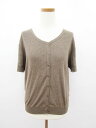 クロージング Clothing カーディガン 半袖 ニット コットン 3L ベージュ レディース 【中古】【ベクトル 古着】 170601 ブランド古着ベクトルプレミアム店