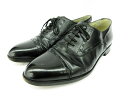 ランバン LANVIN ビジネスシューズ 靴 レザー レースアップ 25.0 黒 ブラック メンズ 【中古】【ベクトル 古着】 170706 ブランド古着ベクトルプレミアム店