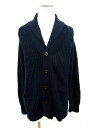 ユニクロ UNIQLO カーディガン ニット 長袖 ショールカラー ウール L 紺 ネイビー メンズ 【中古】【ベクトル 古着】 170823 ブランド古着ベクトルプレミアム店