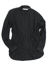 ユニクロ UNIQLO × ルメール LEMAIRE シャツ ワイシャツ ドレス 比翼 ロールアップ 無地 長袖 黒 size L メンズ 【中古】【ベクトル 古着】 170413 ブランド古着ベクトルプレミアム店