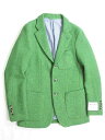 エストネーション ESTNATION × Harris Tweed ハリスツイード コラボ テーラード ジャケット 総裏地 3B サイドベント ウール 緑 グリーン size S 秋冬 メンズ 【中古】【ベクトル 古着】 170923 ブランド古着ベクトルプレミアム店