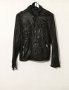 ラブレス LOVELESS レザージャケット 革ジャン 黒 ブラック M アウター 無地 羊革 メンズ 【中古】【ベクトル 古着】 ブランド古着ベクトルプレミアム店