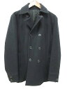エル ELLE HOMME Pコート ピーコート ショート丈 ウール混 黒 47 秋冬 メンズ 【中古】【ベクトル 古着】 170305 ブランド古着ベクトルプレミアム店