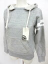 未使用品 桃太郎ジーンズ MOMOTARO JEANS パーカー 後付け スウェット 出陣ライン XS グレー ST112/縦4 レディース 【ベクトル 古着】【中古】 151228
