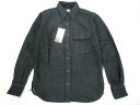 未使用品 桃太郎ジーンズ MOMOTARO JEANS シャツ 長袖 裏起毛 38 黒 MS067/縦13 レディース 【ベクトル 古着】【中古】 160108