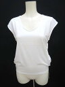 未使用品 フューレン Fuhlen カットソー Tシャツ シャーリング 無地 ノースリーブ 白 38 レディース 【ベクトル 古着】【中古】 160113
