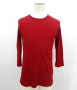ユニクロ UNIQLO Tシャツ クルーネック 七分袖 M 赤 メンズ 【中古】【ベクトル 古着】 161223 ブランド古着ベクトルプレミアム店