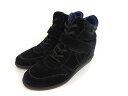 ホーキンス Hawkins sport スニーカー ハイカット インヒール ジップアップ スエード 24.5 黒 ブラック レディース 【中古】【ベクトル 古着】 170207 ブランド古着ベクトルプレミアム店