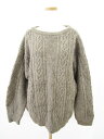 ユニクロ UNIQLO ines de la fressange セーター ニット 大きいサイズ 長袖 ケーブル ウール XXL 茶 ブラウン レディース 【中古】【ベクトル 古着】 170530 ブランド古着ベクトルプレミアム店