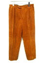 ブリオーニ BRIONI パンツ ストレート コーデュロイ 茶 46 メンズ 【中古】【ベクトル 古着】 170221 ブランド古着ベクトルプレミアム店