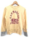 チャンピオン CHAMPION トレーナー クルーネック 長袖 ロゴ M 黄色 /DT32 レディース 【中古】【ベクトル 古着】 170324 ブランド古着ベクトルプレミアム店